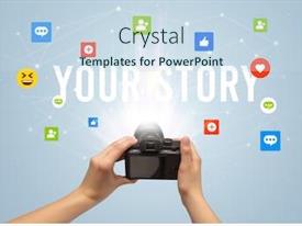 Using Camera To Capture Social PPT template 28 | CrystalGraphics