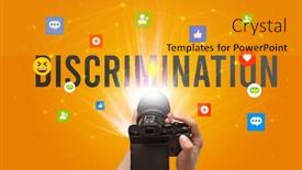  Presentation with discrimination - Theme enhanced with using-camera-to-capture-social background and a gold colored foreground