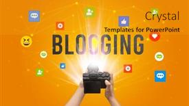  Presentation with social media camera - PPT layouts having using-camera-to-capture-social background and a gold colored foreground