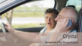  Presentation with driving - Colorful presentation design enhanced with disobey - using cellular while driving backdrop and a  colored foreground