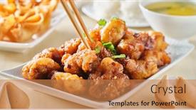  Presentation with chopsticks - Slide set enhanced with using-chopsticks-to-eat-chinese background and a coral colored foreground