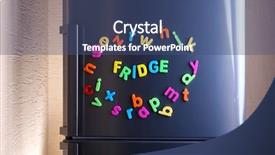  Presentation with magnetic - Slide set featuring using colorful magnetic letters background and a ocean colored foreground