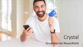  Presentation with pay - Presentation theme consisting of using credit card to pay background and a lemonade colored foreground