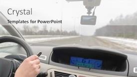  Presentation with record - Colorful presentation theme enhanced with using-dashboard-camera-to-continuously backdrop and a white colored foreground