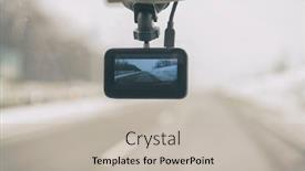  Presentation with record - PPT theme with using-dashboard-camera-to-continuously background and a soft green colored foreground