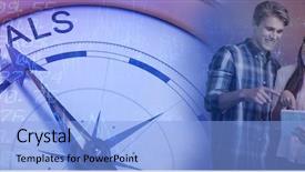  Presentation with using digital tablet - Cool new slides with using digital tablet against compass backdrop and a light blue colored foreground