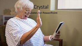  Presentation with using digital tablet - Audience pleasing slide set consisting of using digital tablet to video backdrop and a  colored foreground