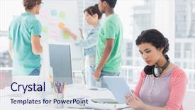  Presentation with black women - Slide set featuring blue - cute unhappy baby boy background and a gray colored foreground.