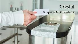  Presentation with electronic card - PPT layouts enhanced with using-electronic-card-key background and a light gray colored foreground