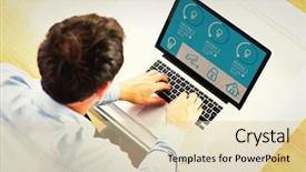  Presentation with home automation - Slide deck enhanced with using laptop against home automation background and a lemonade colored foreground