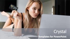  Presentation with home based wound care - Theme having using laptop computer holding debit background and a  colored foreground