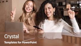  Presentation with coffee music - Amazing slides having using laptop listening to music backdrop and a tawny brown colored foreground