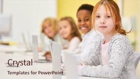  Presentation with elementary children - Amazing presentation theme having using laptop together in computer backdrop and a lemonade colored foreground