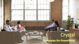  Presentation with business environment using laptops globe - Amazing slide deck having using laptops in a lounge backdrop and a violet colored foreground