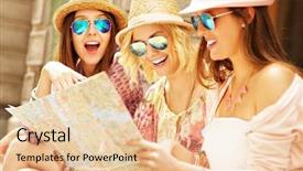  Presentation with lost - Slide set with using map in the city background and a lemonade colored foreground