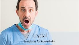  Presentation with fear - Presentation theme enhanced with using mask scared in shock background and a light blue colored foreground