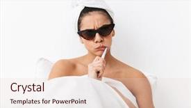  Presentation with being a single woman - Colorful presentation theme enhanced with using mobile phone brushing teeths backdrop and a lemonade colored foreground