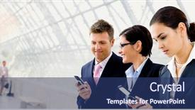  Presentation with mobile phones and hospital - Theme consisting of using mobile phones at office background and a ocean colored foreground