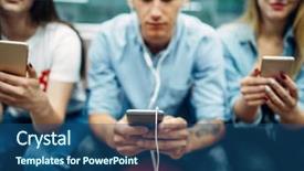  Presentation with youth - Slide deck consisting of modern youth using phones background and a ocean colored foreground