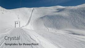  Presentation with lift - PPT theme featuring using-ski-lift background and a light gray colored foreground
