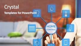  Presentation with smart home automation system - Theme with using smart home app background and a tawny brown colored foreground
