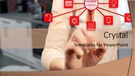  Presentation with smart home - Presentation having using smart home app background and a coral colored foreground