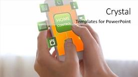  Presentation with smart home - Theme consisting of using smart home app background and a white colored foreground