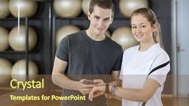  Presentation with retail smart phone shopping - Theme with using smart phone and pedometer background and a  colored foreground