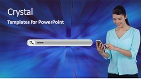  Presentation with smart relay - Slides having using smart phone by search background and a navy blue colored foreground