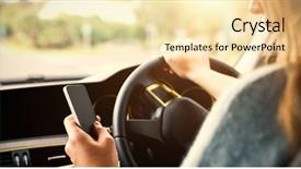  Presentation with smart - Amazing slide set having using smart phone while driving backdrop and a lemonade colored foreground
