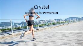  Presentation with smart city - Beautiful presentation featuring using smart watch and running backdrop and a light blue colored foreground