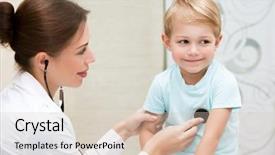  Presentation with brave - Presentation theme with listening babys lungs enjoying visit background and a soft green colored foreground