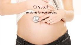  Presentation with hear - Audience pleasing presentation design consisting of using stethoscope to hear baby backdrop and a  colored foreground