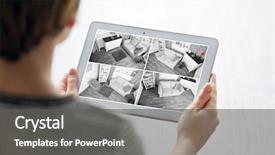  Presentation with intrusion detection system word security - Amazing theme having using tablet home security system backdrop and a dark gray colored foreground