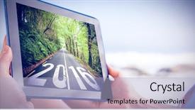  Presentation with beach - Colorful slides enhanced with using tablet pc against 2016 backdrop and a light blue colored foreground