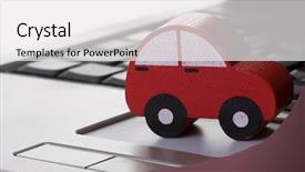  Presentation with transportation - Beautiful presentation design featuring using the internet to find backdrop and a white colored foreground