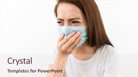  Presentation with medical face mask - Slide set featuring using the medical face mask background and a lemonade colored foreground