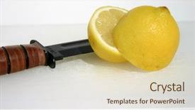  Presentation with fresh cut fruits vegetables - Colorful PPT theme enhanced with usmc - fresh cut lemon backdrop and a lemonade colored foreground