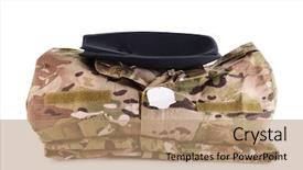  Presentation with white - Presentation theme with usmc - uniforms khaki isolated on white background and a coral colored foreground