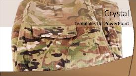  Presentation with blank whiteboard isolated on white - Cool new theme with usmc - uniforms khaki isolated on white backdrop and a coral colored foreground