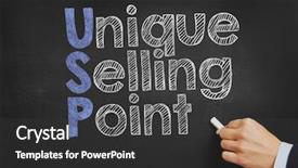  Presentation with usps - Slides consisting of usps - hand writes unique selling point background and a dark gray colored foreground