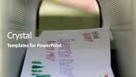  Presentation with mail - Slides featuring usps - mail box filled with letters background and a tawny brown colored foreground