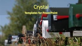  Presentation with usps - Amazing presentation theme having usps - mailboxes with single one flagged backdrop and a tawny brown colored foreground