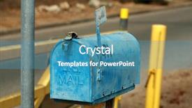  Presentation with usps - Slides featuring usps - old us postal mail box background and a teal colored foreground