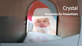  Presentation with diney inside out - PPT theme enhanced with usps - santa claus gets his mail background and a tawny brown colored foreground