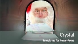  Presentation with usps - Amazing slides having usps - santa claus gets his mail backdrop and a gray colored foreground