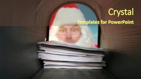  Presentation with usps - Theme consisting of usps - santa claus gets his mail background and a tawny brown colored foreground