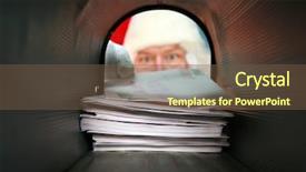  Presentation with usps - Slides with usps - santa claus gets his mail background and a tawny brown colored foreground
