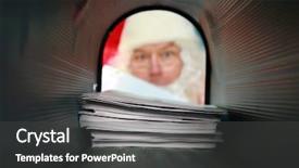  Presentation with usps - Colorful theme enhanced with usps - santa claus gets his mail backdrop and a dark gray colored foreground