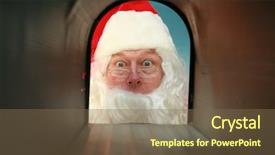  Presentation with usps - Presentation theme featuring usps - santa claus gets his mail background and a tawny brown colored foreground
